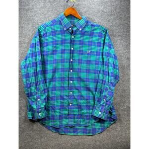 Vineyard Vines Shirt Men's XL Slim Fit Tucker Button Down Green Blue Plaid